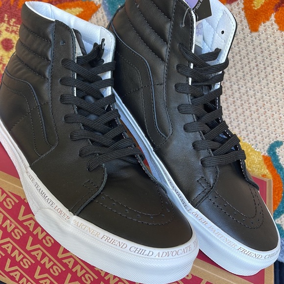 Vans Sk8-Hi Divine Black/True White Men’s sneakers leather - Picture 7 of 16